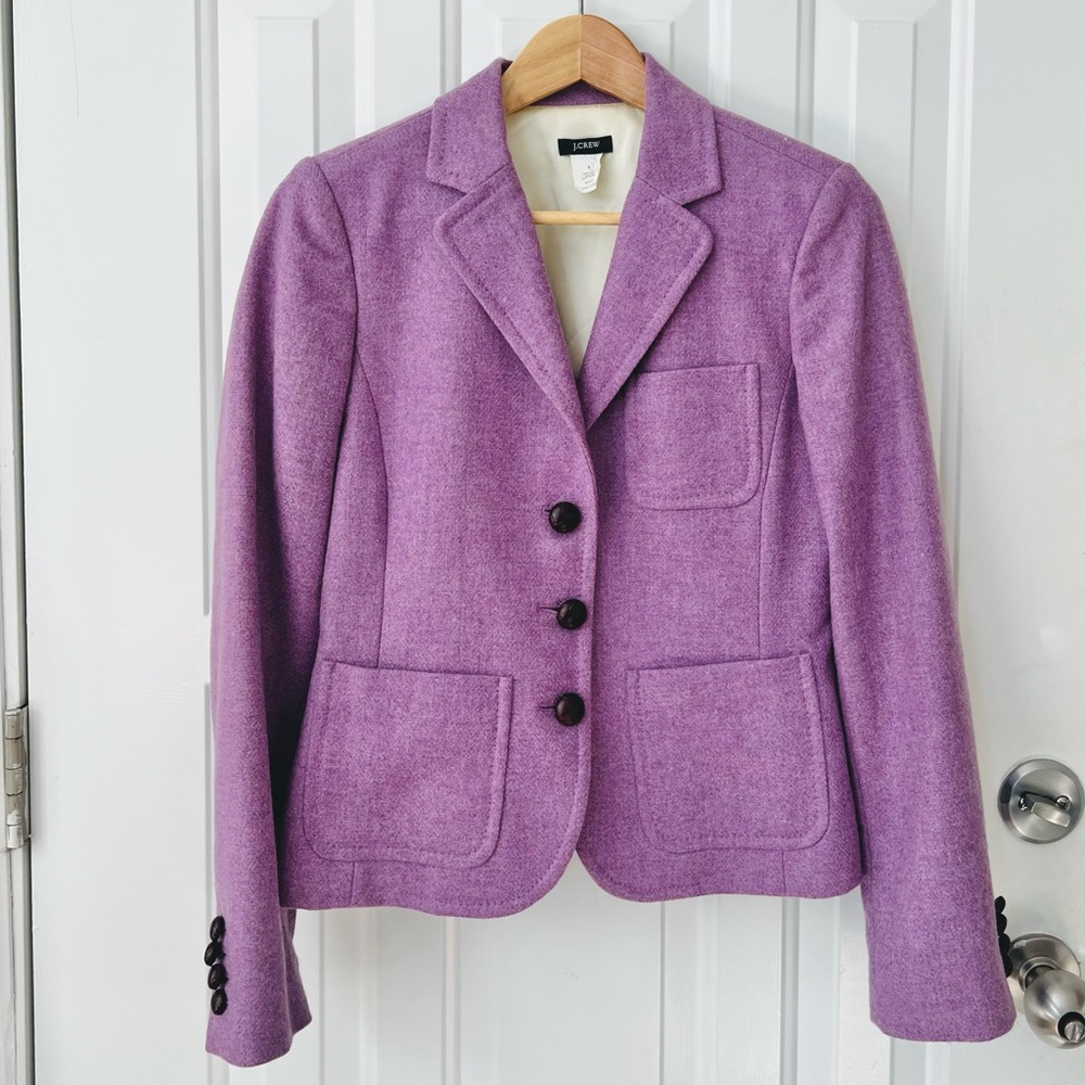 Robert Noble for J. Crew purple women’s wool blazer sz 6 like new